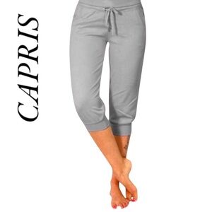 Casual Gray Capri Pants